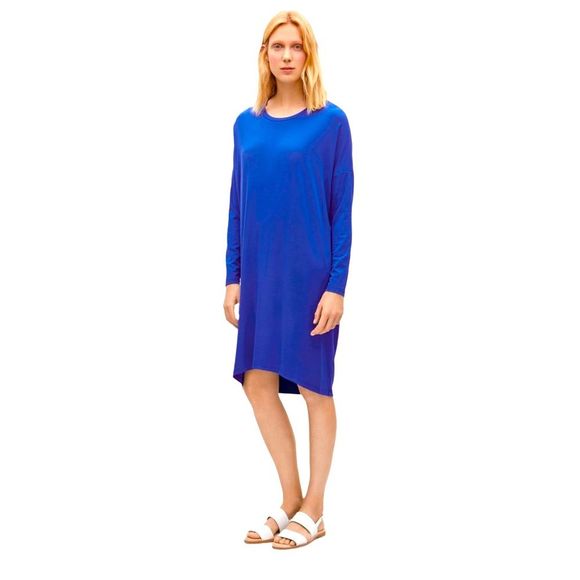 COS Smooth Jersey Cobalt Royal Blue Dress with Silk Back Panel Size M - Picture 1 of 11